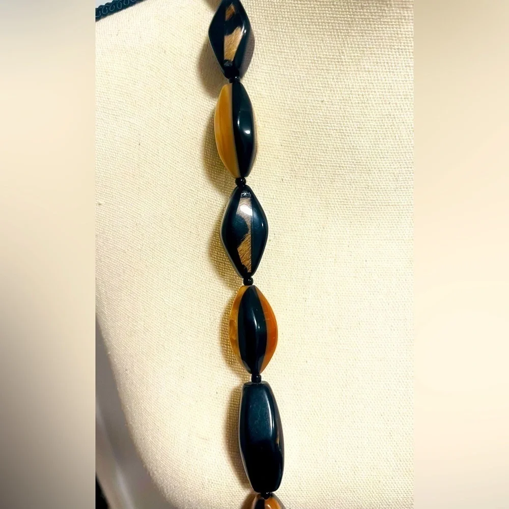 NWT Chico’s Animal Print Hair Calf Necklace